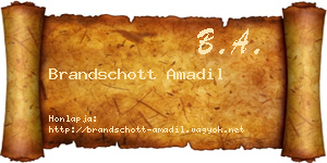 Brandschott Amadil névjegykártya